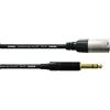 Cordial CFM 3 MV cavo audio 3 m XLR (3-pin) 6.35mm, Nero/Argento