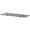 KUPTYERFG Set di 2 mensole sospese in vetro, 80 x 20 cm, colore: nero