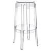 Kartell Charles Ghost Sgabello, Set da 2, Cristallo, H. 75