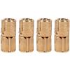 Duokon Cerniere a Barilotto Nascoste in Ottone - 4 Pezzi per Progetti DIY, Angolo di Apertura 180°, 10mm