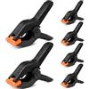 Flexzion Mussola Heavy Duty molla Morsetti W/mobili denti regolabili - 4 pollici (set di 6) Nylon Clips la presa per la lavorazione del legno/Opera/sfondo/Photography Studio/Home Improvemen