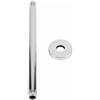 JTLB Braccio Doccia in Acciaio Inox da 20 Cm, Supporto a Parete a Soffitto con Filettatura Britannica G1/2 per Getto D'acqua Dall'alto del Bagno, Cromato Lucido (12 pollici)