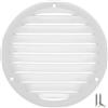 LIRAST Ø 125mm Bianca Rotonda Griglia di Ventilazione in Metallo - Griglie D'Aerazione con Rete Anti Insetti
