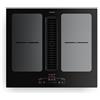 Klarstein Piano Induzione con Cappa Integrata - 4 Zone, 7335W Boost, Touch Control, Cappa 530 m³/h, Timer, Blocco Bambini, Vetroceramica, Piano Cottura a Induzione con 60cm, Black
