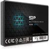 Silicon Power-512GB SSD 3D NAND A55 SLC Cache Performance Boost SATA III 2.5 7mm (0.28) Unità a stato solido interna