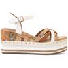 Alviero Martini 1A Classe Alviero Martini Prima Classe Sandalo Donna Geo Classic con Zeppa | Stampa Geo Classic, Listini Incrociati, Cinturino Regolabile, Zeppa in Corda, Borchiette Decorative