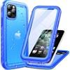 Cozycase Cover TOP 360 Antiurto IP68 Impermeabile Per iPhone 11 Pro Max | Indistruttibile Rugged Militare, Subacquea Waterproof Anti Urto Resistente Antipolvere, Custodia Integrale Doppia Case. Blu