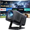 Zynix 【Apps integrate & Android 14】ZYNIX Videoproiettore Supporta 4K e 1080P