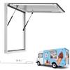 VEVOR Sportello di Servizio per Concessione 915 x 915 mm con Tendalino Telaio in Lega di Alluminio, Finestra Apertura fino a 85 Gradi, Resistente all Pioggia, per Food Truck, Punto di Vendita