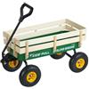 VEVOR Carretto da Traino per Bambini da 101 cm con Pannelli in Legno e Maniglia, Supporta Fino a 150 kg, Carrello Multiuso per Tutti i Terreni, Regalo di Compleanno per Bambini, Giardinaggio, Verde