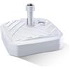 GARDENIX Base per ombrellone Quadrato Bianco in plastica riempibile con Sabbia, Acqua, Ghiaia in Giardino, Spiaggia, terrazza, ombrellone portaombrelli, Supporto per ombrellone