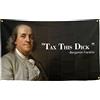 XOVVER, Bandiera divertente con testo di Benjamin Franklin "Tax This D**k", 91 x 152 cm, decorazione per camera da letto universitaria, stanza dei giochi, parete confraternita, per interni ed esterni