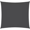 Kaorsrow Tenda da sole quadrata, 5 x 5 m, antracite, in tessuto Oxford, paravento e pioggia, per terrazza, balcone e giardino, resistente alle intemperie, con 4 corde in PE