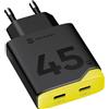 TACTICAL CARICABATTERIE DA CASA ORIGINALE MINIMI GAN 2X USB-C 45W BLACK PER SMARTPHONE