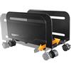 RICOO Carello PC Supporto RH-04 casse computer Con rotelle Sostegno torre pavimento Work-station Universale con ruote Scrivania ufficio Nero