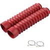 Aramox Copriruota Anteriore 205x42mm, Copri-Forcella Anteriore Moto in Gomma Gators Stivali Parapolvere Ammortizzatori (Red)