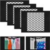 vsshe 4 Pezzi Rete Portaoggetti Auto, 30 * 25cm Rete Bagagliaio Auto, Organizer Tasca per Baule Universale Elastica, Storage Net Autoadesiva Tasche, Accessori Interni organizer per Auto, Camper, SUV