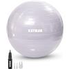 KAYMAN Palla per esercizi, sistema anti-scoppio, anelli antiscivolo, materiale resistente, facile da gonfiare, ideale per yoga, pilates, fitness, allenamento dell'equilibrio, palestra e allenamenti a