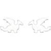 Zenvie Orecchini drago, argento sterling 925, fantasy | argento sterling 925, 8x6 mm, senza nichel, scatola regalo, sagoma di drago