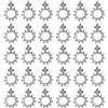 Hangsu Rosario Ad Anello, 30 Pezzi, Rosario Tascabile, Crocifisso, Per Preghiera, Baby Shower, Battesimi, Singola Taglia: 4.6*3.3*0.4cm, Zinco