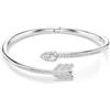Swarovski Idyllia Collezione Bracciale rigido, Tagli misti, Freccia, Bianco, Placcato rodio
