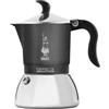 Bialetti Caffettiera Fiammetta Induction, 4 Tazze (150 ml), Adatta a Tutti i Piani Cottura, Design Elegante, Grigio