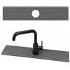 Aarcyye Tappetino in siatomite per lavello, 40 x 10 cm, paraspruzzi, a forma di U, tappetino sgocciolatoio rapido, per rubinetto da bagno