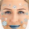 Party Factory Tatuaggio temporaneo con glitter per il viso Frozen per feste a tema, Halloween e carnevale, bambini e adulti