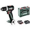 metabo Trapano avvitatore a batteria BS 18 L BL - 18 V, CAS, coppia di 65 Nm, diametro foro 40 mm, senza brushless, compatto e potente per foratura e viti precise, include 2 batterie da 4,0 Ah