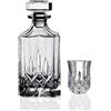 RCR Cristalleria Italiana Opera Set Liquore Bottiglia Con Bicchieri in Vetro - Set 7 Pezzi