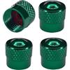 cyclingcolors 4x Cappucci delle valvole cappuccio valvola pneumatici Auto Bici Moto Schrader Aluminium, Verde