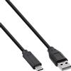 InLine 80 B-Pack Cavo InLine® USB 2.0, da USB-C a spina A, nero, 2 m