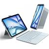 inateck Custodia Inateck con tastiera per iPad Air 11 M4/M3/M2 (2026/2025/2024), compatibile con Air 5/4 e iPad Pro 11, touchpad a tutta superficie da 5,1 pollici, rimovibile, con supporto per la penna