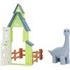 Dino Ranch DNR0023 Dino Action Pack Brontosaurus-4 pezzi di recinzione per collegare quattro stili per collezionare giocattoli per bambini con i tuoi allevatori pre-Westoric preferiti, multi