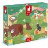 Janod - Puzzle tattile per bambini 20 pezzi - Fattoria - 20 pezzi di cui 7 con texture + 1 poster - Gioco educativo e sensoriale - Tatto, motricità fine e concentrazione - Dai 2 anni