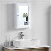 Bath Vida, Milano, Mobiletto da Bagno, Anta Singola con Specchio, da Parete, Bianco