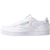Reebok Club C 85, Sneaker Unisex - Adulto, Bianco Intense White Green, 44 EU