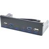SODIAL Pannello Frontale USB 3.0 per Desktop Alloggiamento per Unità CD-ROM da 5,28363