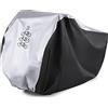 Maveek Telo Copri Bicicletta Da Esterno Per 3 Bici, in nylon resistente 190T impermeabile Telo Bici ,resistente alla polvere e ai raggi UV, per mountain bike e bici da strada (Nero & Argento)