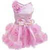 Izefia Cane Vestito di Lusso Cucciolo Gonna Vestiti per Cani Principessa Abiti da Sposa Abito da Sera Tutu Gonna Fiore Rosa Bowknot Vestito per Piccolo Cane