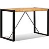 vidaXL Tavolo da pranzo in legno di mango massiccio, 120 cm