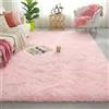 Amdrebio Tappeto rosa per camera da letto delle ragazze, decorazione per soggiorno, soffice tappeto peloso peloso 10 x 15 cm, morbido e carino tappeto per interni per bambini, adolescenti, asilo nido