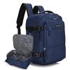 WITTCHEN Flex | zaino da aereo compatto | cartella porta PC | bagaglio a mano | borsa urbana | zaino da lavoro | spallacci regolabili | poliestere | 40 × 20/24 × 30 cm | colore: blu navy