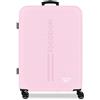 Reebok Boston Valigia Media Rosa Chiaro 46x65x25 cm Rigido ABS Lucchetto a Combinazione Integrato 56L 4kg 4 Doppie Ruote di Joumma Bags