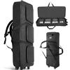 VEVOR Borsa Porta Cavi per DJ, Interne da 1039 x 430 x 130 mm, Custodia Imbottita per Pianoforte con Ruote, Custodia Morbida con Ruote Scorrevoli, per Tastiere a 88 Note e Pianoforti Elettrici
