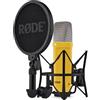 RØDE NT1 Signature Series Microfono a Condensatore a Diaframma Largo con Supporto Antiurto, Filtro Anti-pop e Cavo XLR per Produzione Musicale, Registrazione Vocale, Streaming e Podcasting (Giallo)