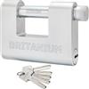 Britanium® BRB80 Lucchetto Corazzato Per Container Con 5 Chiavi - Archetto Antitaglio Da 13 Mm, Resistente Alle Intemperie | Lucchetto Antiscasso Ad Alta Sicurezza Per Container