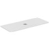 Ideal Standard - Ultra Flat S+, Piatto doccia rettangolare ultrasottile in resina effetto pietra, 170x70cm, Ideal Solid, Scarico centrale, Bianco