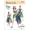 BUTTERICK B6939A5 - Tutina da donna, blusa, pantaloncini e gonna, formato A5 (38-42-46)