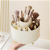 Diesisa Elegante organizer per pennelli da trucco rotante a 360°, con 5 scomparti per cosmetici, smalti, forniture artistiche, organizer da scrivania per bagno
